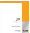 Case CX35B, CX39B Series 2 Mini Excavator Service Manual 47574272B PDF
