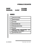 Case CX40B, CX50B Hydraulic Excavator Service Repair Manual 9-91940 PDF