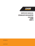 Case CX75SR, CX80 TIER 3 Crawler Excavator Service Repair Manual 87676026A PDF