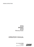 Case DV36, DV45, DV45CC Vibratory Roller Operator Manual 48142069 PDF