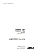 Case Farmall 105U, 115U Tractor Operator Manual 47873733 PDF