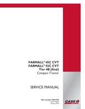 Case Farmall 45C CVT, 55C CVT Tire 4B Compact Tractor Service Manual 47851945 PDF