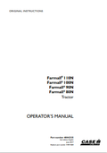 Case IH Farmall 110N, 100N, 90N, 80N Tractor Operator Manual 48042335 PDF