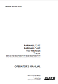 Case IH Farmall 35C, 40C Tier 4B Final Tractor Operator Manual 51485733 PDF