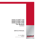 Case IH Tractor Axial-flow 7240, Axial-flow 8240, Axial-flow 9240 Tier 4B Combine Service Manual 47800118 PDF