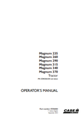 Case IH Tractor Magnum 235, 260, 290, 315, 340, 370 Operator Manual 47596084 PDF