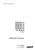 Case IH Tractor Maxxum 115, Maxxum 125, Maxxum 135, Maxxum 145, Maxxum 150 Tier 4B Operator Manual 48039742 PDF