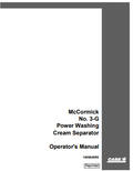 Case IH Tractor Power Washing Cream Separator Mccormick 3 – G 3g 1009826R5 Operator Manual 94001030 PDF
