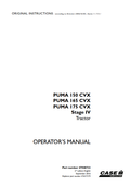 Case IH Tractor Puma 150, 165, 175 CVX Stage IV Operator Manual 47948733 PDF