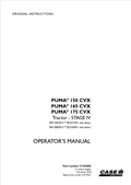 Case IH Tractor Puma 150,165,175 CVX Stage IV Operator Manual 51544005 PDF