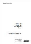 Case IH Tractor Puma 150, Puma 165 Tier 4B Operator Manual 47771104 PDF