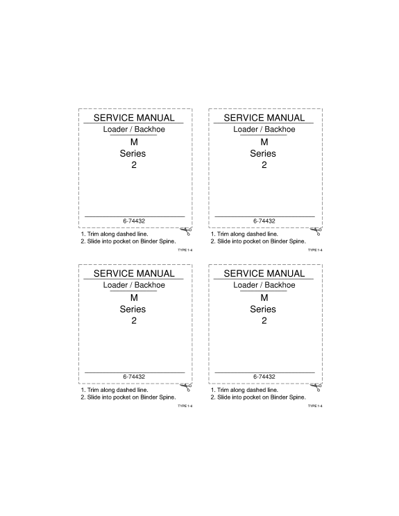 Case Loader Backhoe M Series 2 Service Manual 6-74432 PDF