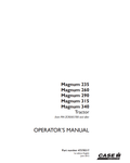 Case Magnum 235, 260, 290, 315, 340, Tractor Operator Manual 47378217 PDF