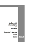 Case McCormick International 634 Tractor Operator Manual 1092584R1 PDF
