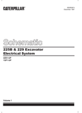 Caterpillar Cat 229 Excavator Electrical and Hydraulic Schematic Manual PDF | S/N 1GF