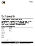 Caterpillar Cat 236D, 242D, 246D, 262D, 257D, 277D, 287D, 259D, 279D, 289D Excavator Electrical Schematic Manual PDF | S/N UENR8023-06
