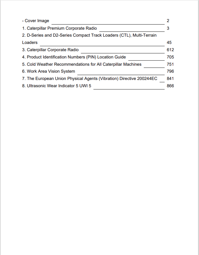 Caterpillar Cat 289D Compact Track Loader Operation and Maintenance Manual PDF | S/N A9Z