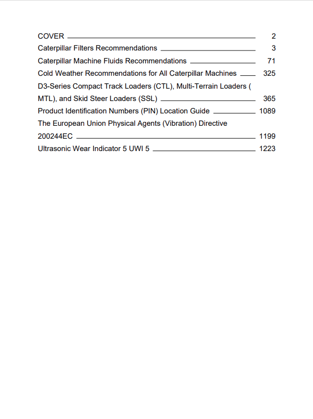 Caterpillar Cat 299D3 XE Compact Track Loader Operation and Maintenance Manual PDF | S/N BX9