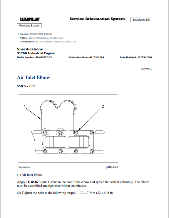 Caterpillar Cat 3056 Engine - Machine Service and Repair Manual PDF | S/N 8XJ