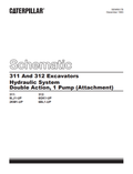 Caterpillar Cat 312-A Excavator Electrical and Hydraulic Schematic Manual PDF | S/N 6GK