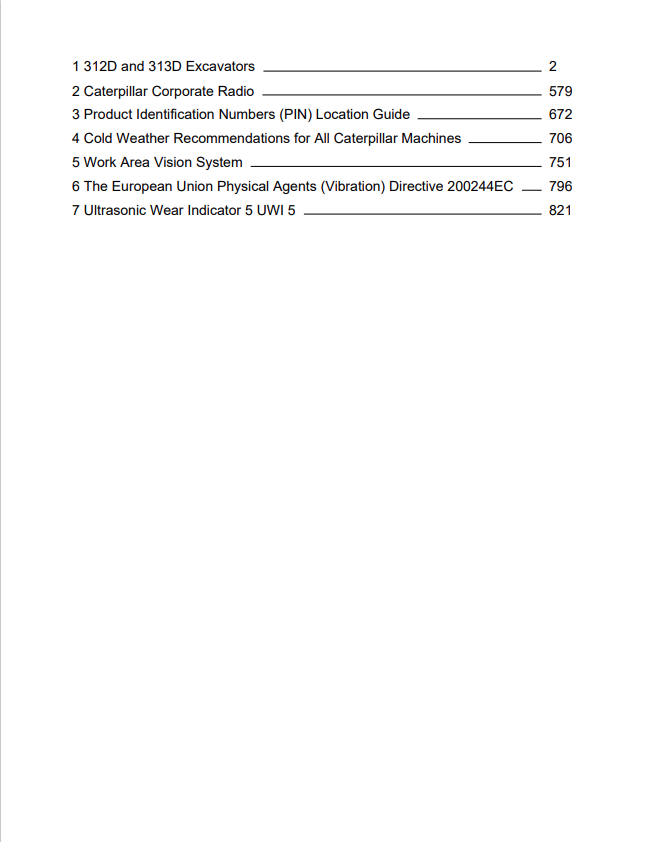Caterpillar Cat 312D L Excavator Operation and Maintenance Manual PDF | S/N SKA