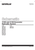 Caterpillar Cat 313D Excavator Electrical and Hydraulic Schematic Manual PDF | S/N WPK