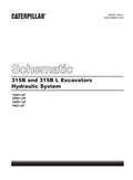 Caterpillar Cat 315B L Excavator ;Electrical And Hydraulic Schematic Manual PDF | S/N 3AW