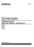 Caterpillar Cat 322B L Excavator Electrical and Hydraulic Schematic Manual PDF | S/N 1YS