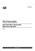 Caterpillar Cat 322 and 322 L Excavator Schematic Manual PDF | S/N 8CL00001