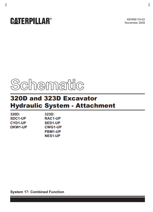 Caterpillar Cat 323D LN Excavator Electrical and Hydraulic Schematic Manual PDF | S/N CYD