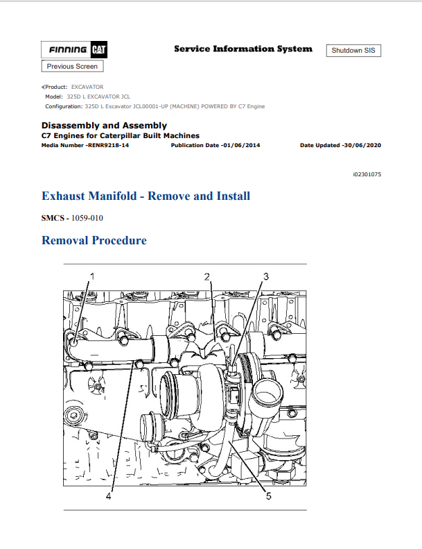 Caterpillar Cat 325D L Excavator Service and Repair Manual PDF | S/N JCL