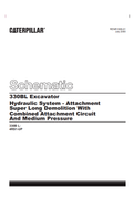 Caterpillar Cat 330B Excavator Schematic Manual PDF | S/N 4RS