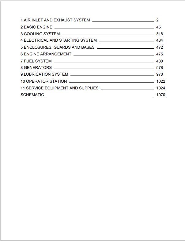 Caterpillar Cat 3512 Generator Set Service Manual PDF | S/N PTH