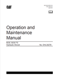 Caterpillar Cat 6030, 6030 FS Hydraulic Shovel Operation and Maintenance Manual PDF | S/N DHL