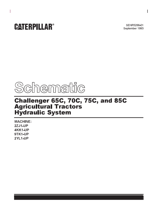 Caterpillar Cat 65C Challenger Electrical and Hydraulic Schematic Manual PDF | S/N 2ZJ&nbsp;
