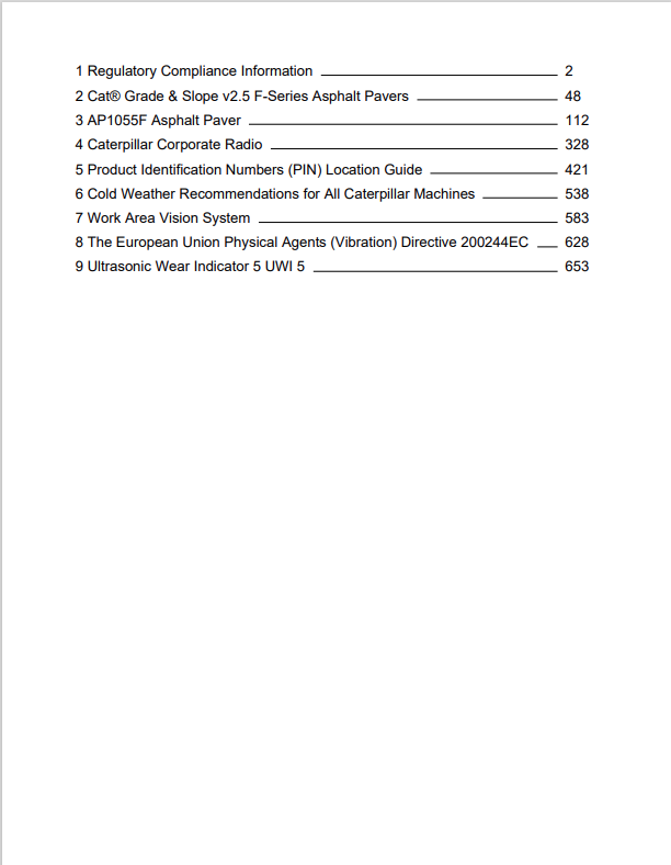 Caterpillar Cat 725 Articulated Truck Operation and Maintenance Manual PDF | S/N AFX