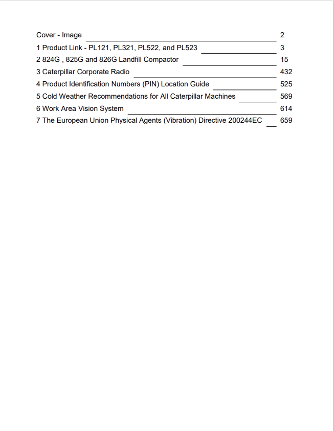 Caterpillar Cat 825G Soil Compactor Operation and Maintenance Manual PDF | S/N 6RN