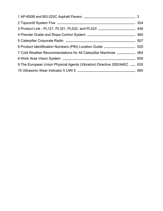 Caterpillar Cat AP-650B Asphalt Paver Operation and Maintenance Manual PDF | S/N A7P