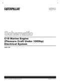 Caterpillar Cat C18 Marine Engine Electrical and Hydraulic Schematic Manual PDF | S/N JKX