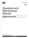 Caterpillar Cat CUV85 Utility Vehicle Operation and Maintenance Manual PDF | S/N K85