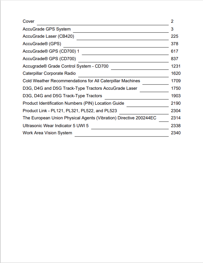 Caterpillar Cat D4G Track-type Tractor Operation and Maintenance Manual PDF | S/N HYD