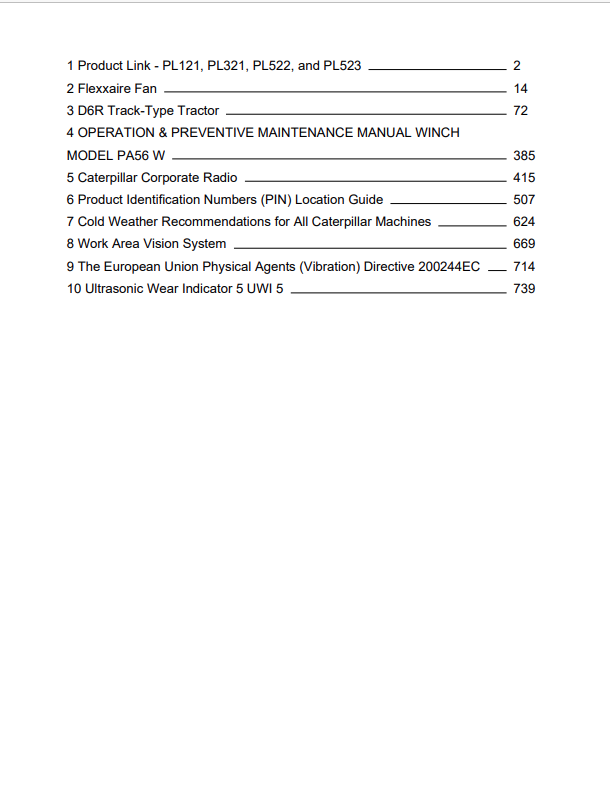 Caterpillar Cat D6R Track-type Tractor Operation and Maintenance Manual PDF | S/N 5LN