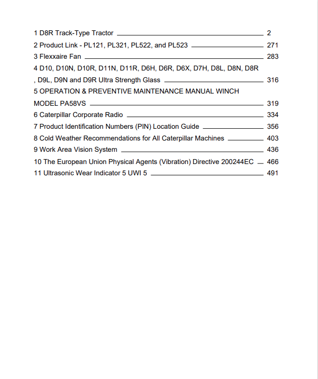 Caterpillar Cat D6T XW Track-type Tractor Operation and Maintenance Manual PDF | S/N 7XM