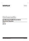 Caterpillar Cat E110B Excavator Electrical and Hydraulic Schematic Manual PDF | S/N 8MF