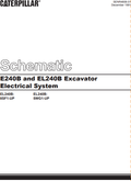 Caterpillar Cat EL240B Excavator Electrical And Hydraulic Schematic Manual PDF | S/N 5WG