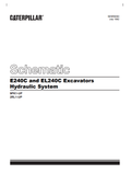 Caterpillar Cat EL240C Excavator Electrical and Hydraulic Schematic Manual PDF | S/N 9PK