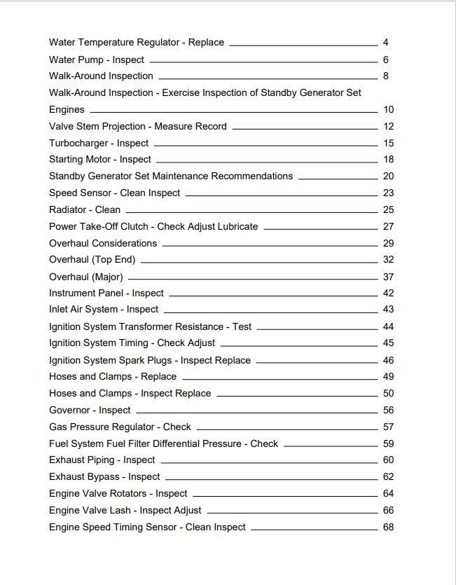 Caterpillar Cat G3408C Gas Engine Operation And Maintenance Manual PDF | S/N 3WR