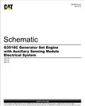 Caterpillar Cat G3516C Generator Set Electrical And Hydraulic Schematic Manual PDF | S/N GZZ