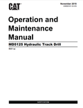 Caterpillar Cat MD5125 Hydraulic Track Drill Operation and Maintenance Manual PDF | S/N SEZ