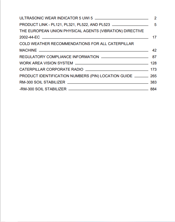 Caterpillar Cat RM-300 Reclaimer Mixer Operation and Maintenance Manual PDF | S/N BWR